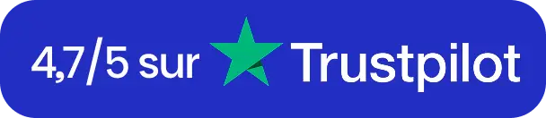 Note Trustpilot 4,7 sur 5